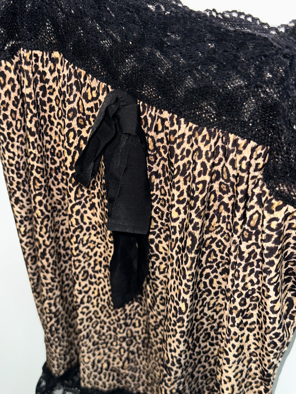 Leopard Lace Trim Cami Top