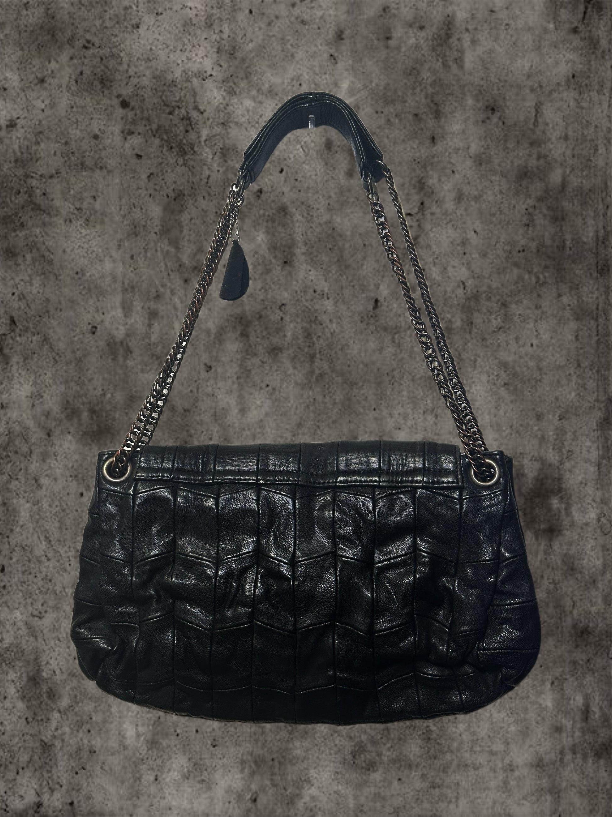 Spike Quilted Flap Bag