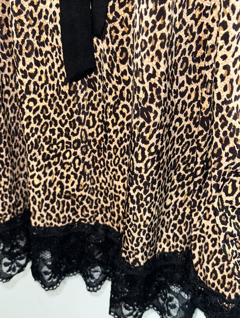 Leopard Lace Trim Cami Top