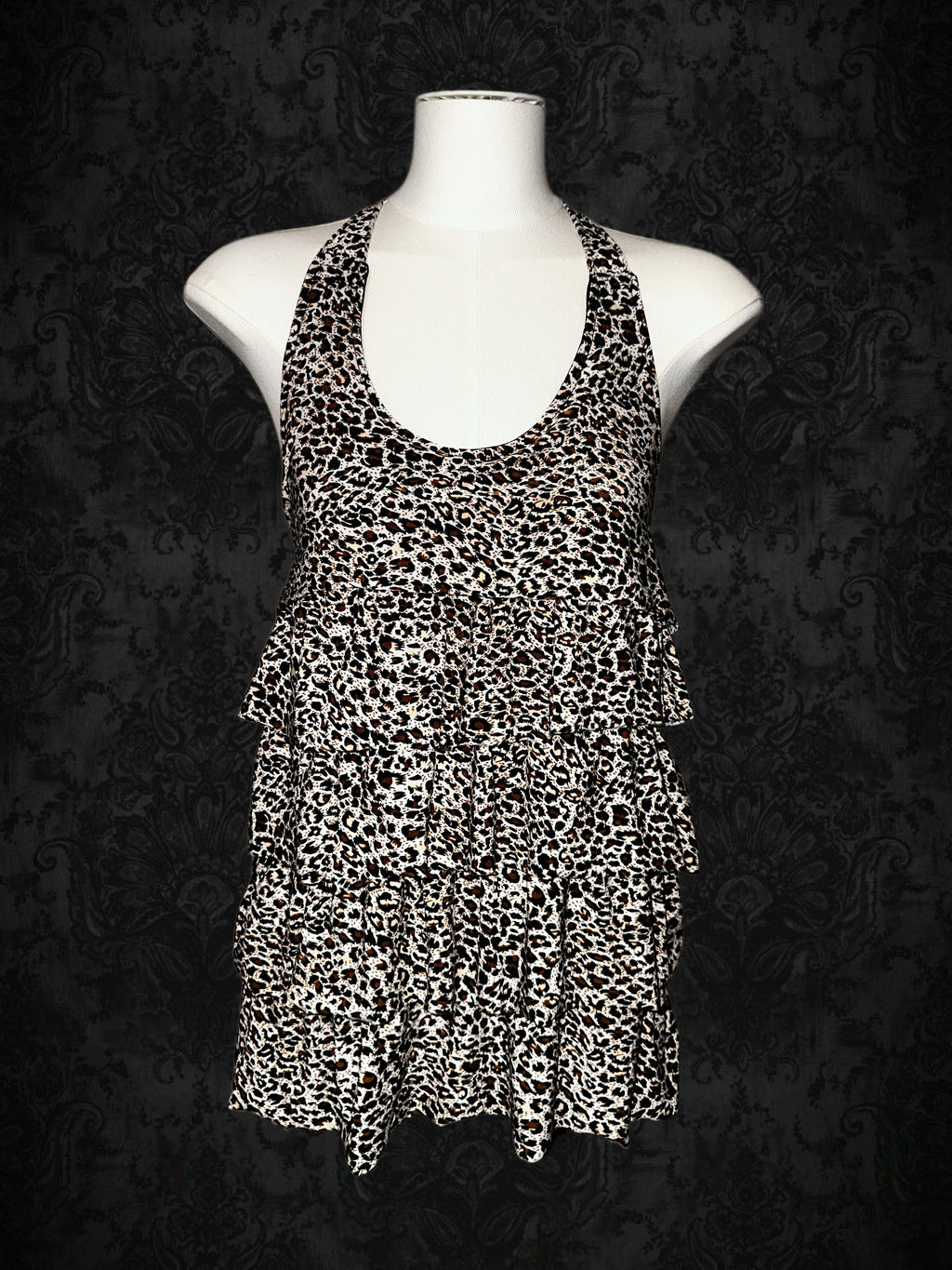 Vintage Leopard Print Halter Top