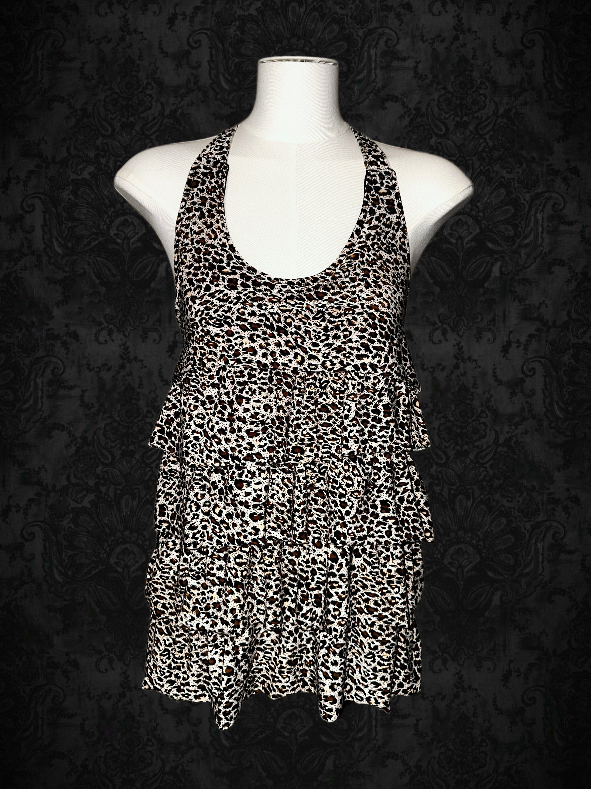 Vintage Leopard Print Halter Top