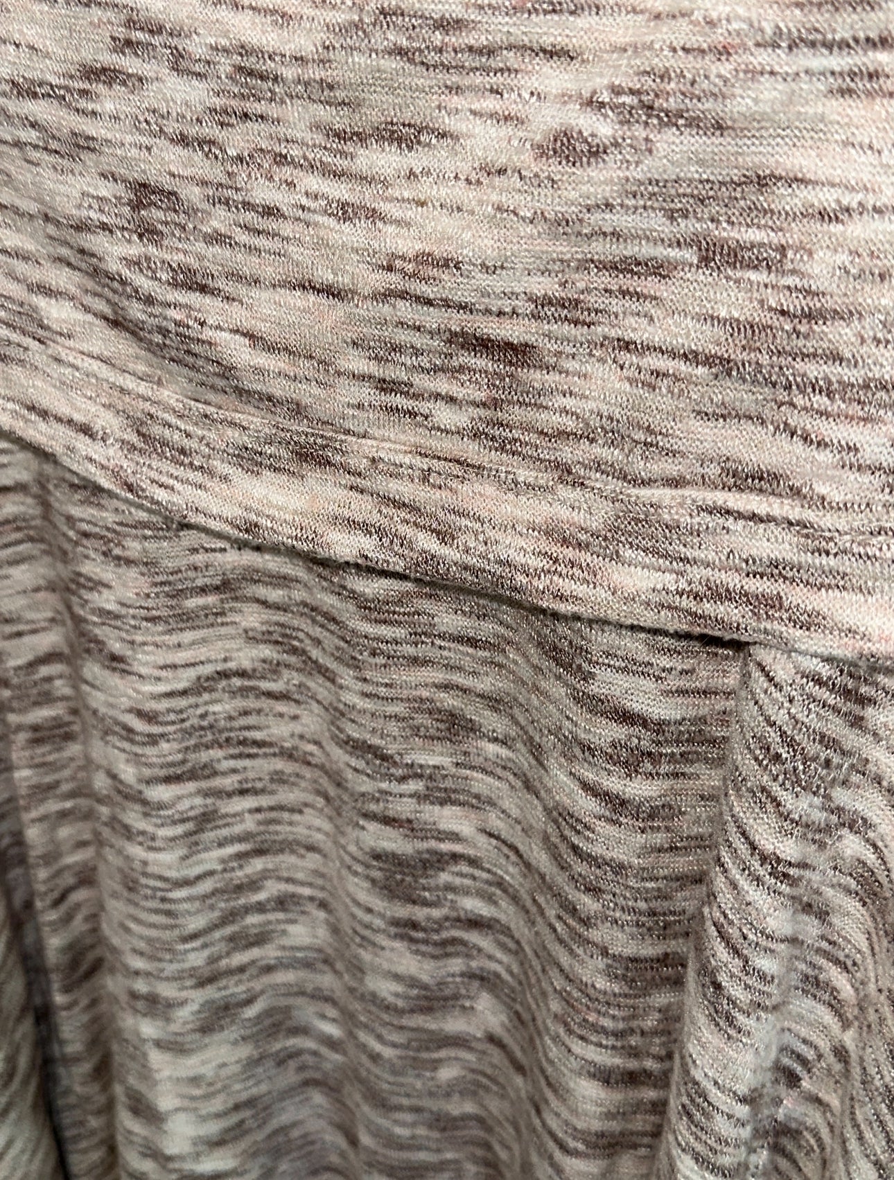 Heather Mocha Off‑Shoulder Poncho Top