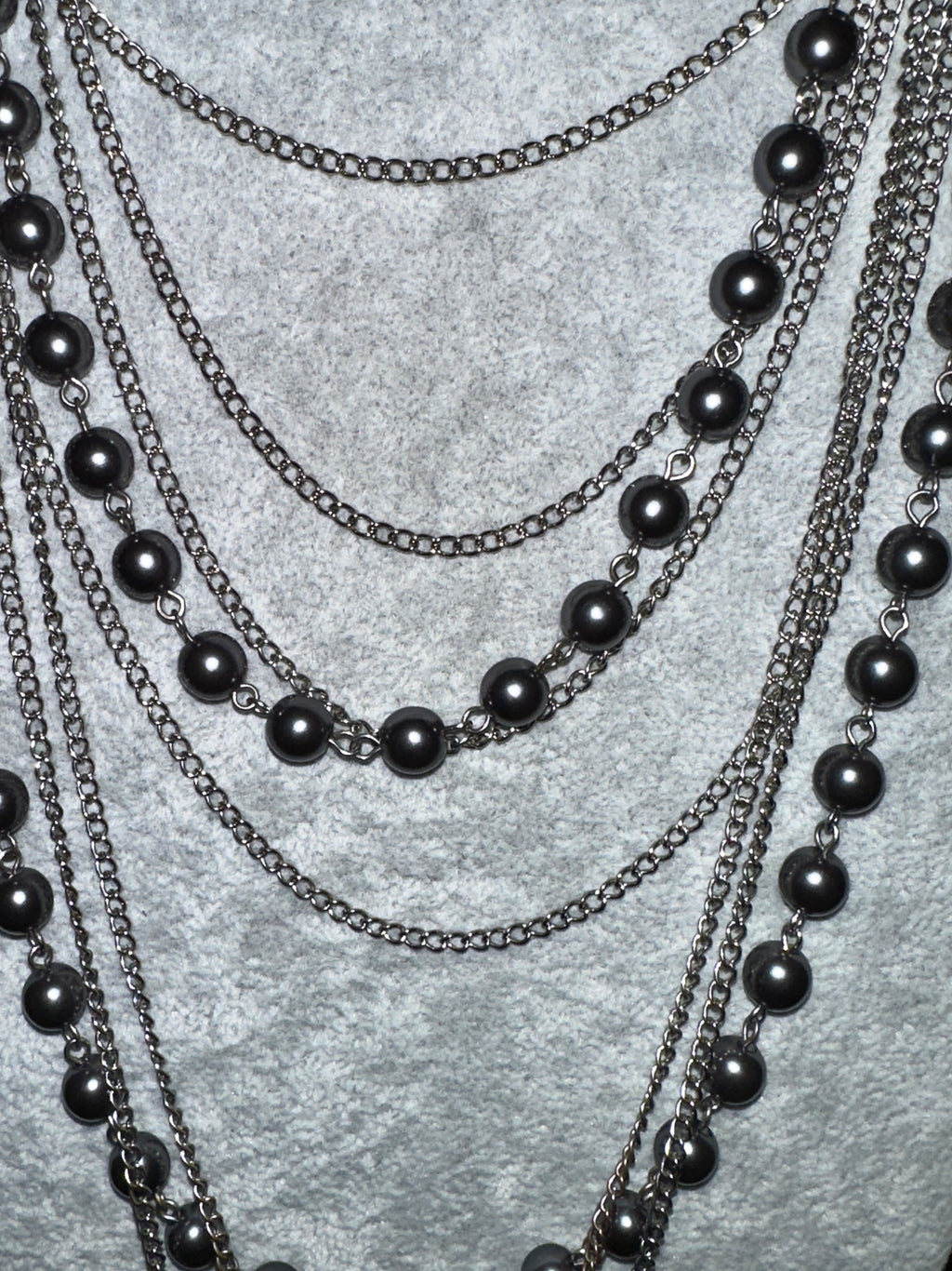 Multi-Layer Pearl Cascade Necklace