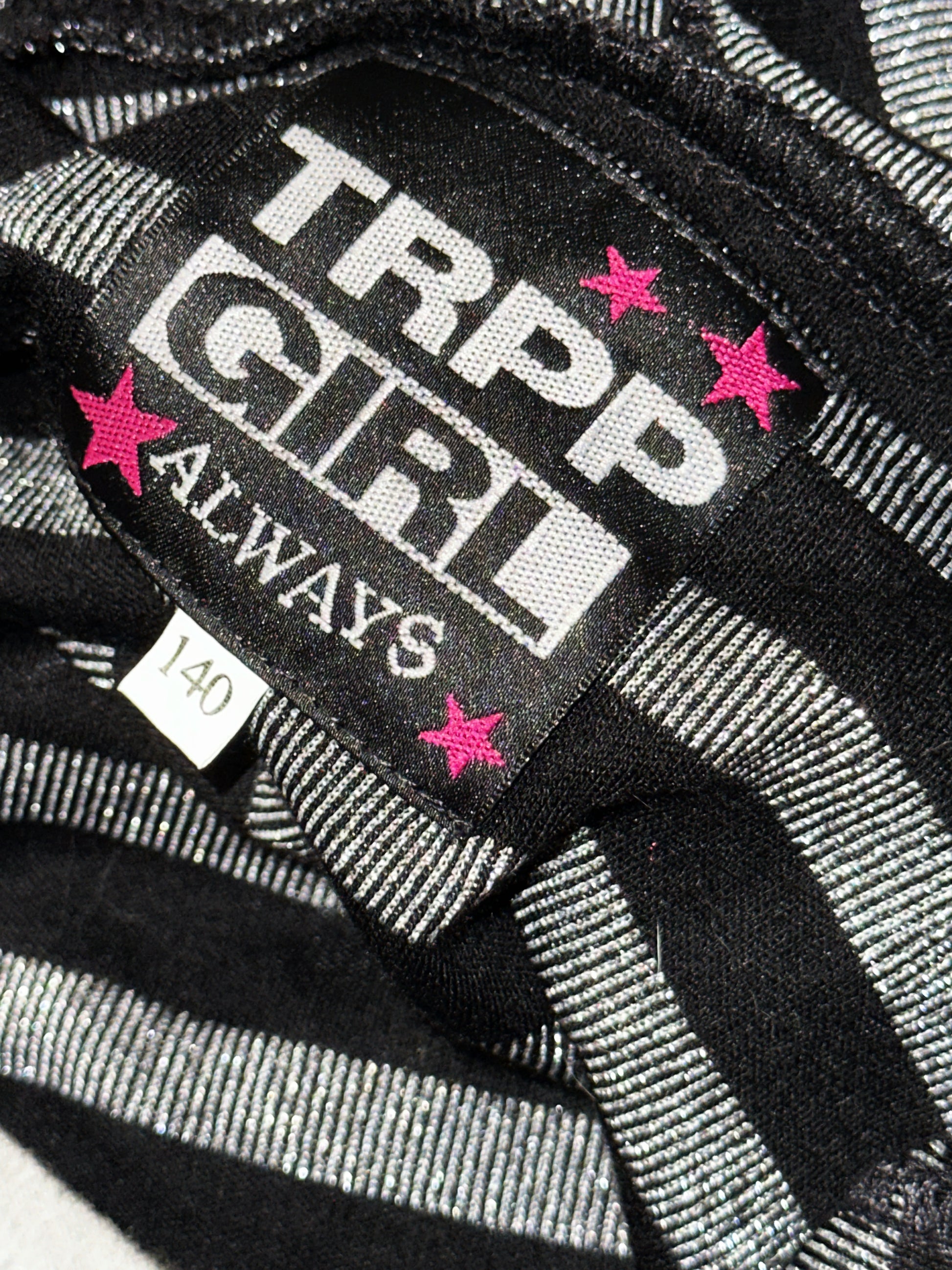 Vintage Black & Silver Striped Graphic T-Shirt