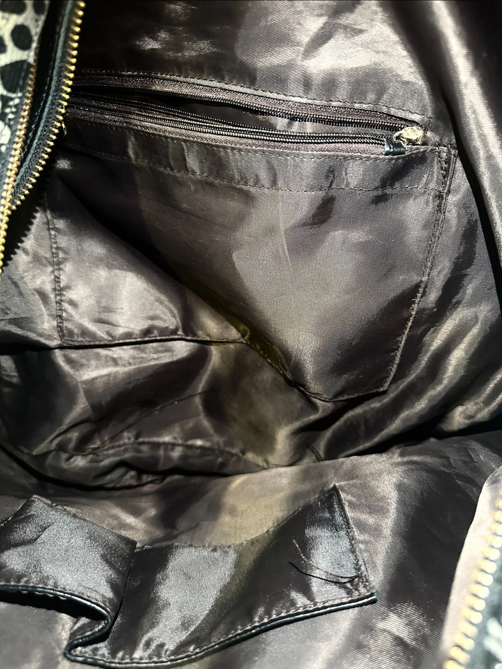 Black Faux Leather Hobo Bag with Snake Print Panel