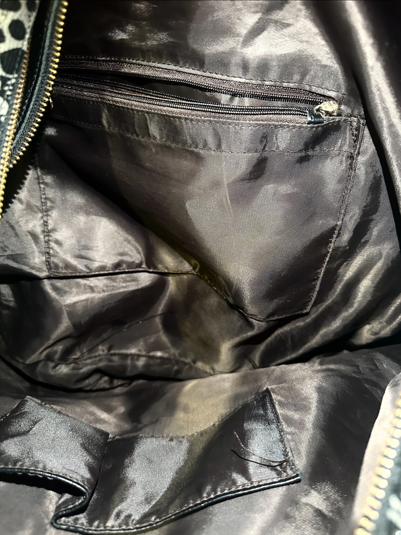 Black Faux Leather Hobo Bag with Snake Print Panel