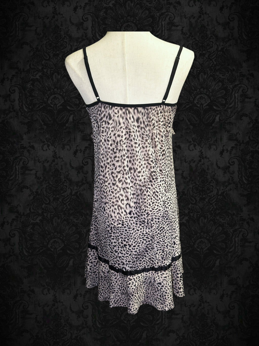 Leopard print slip dress