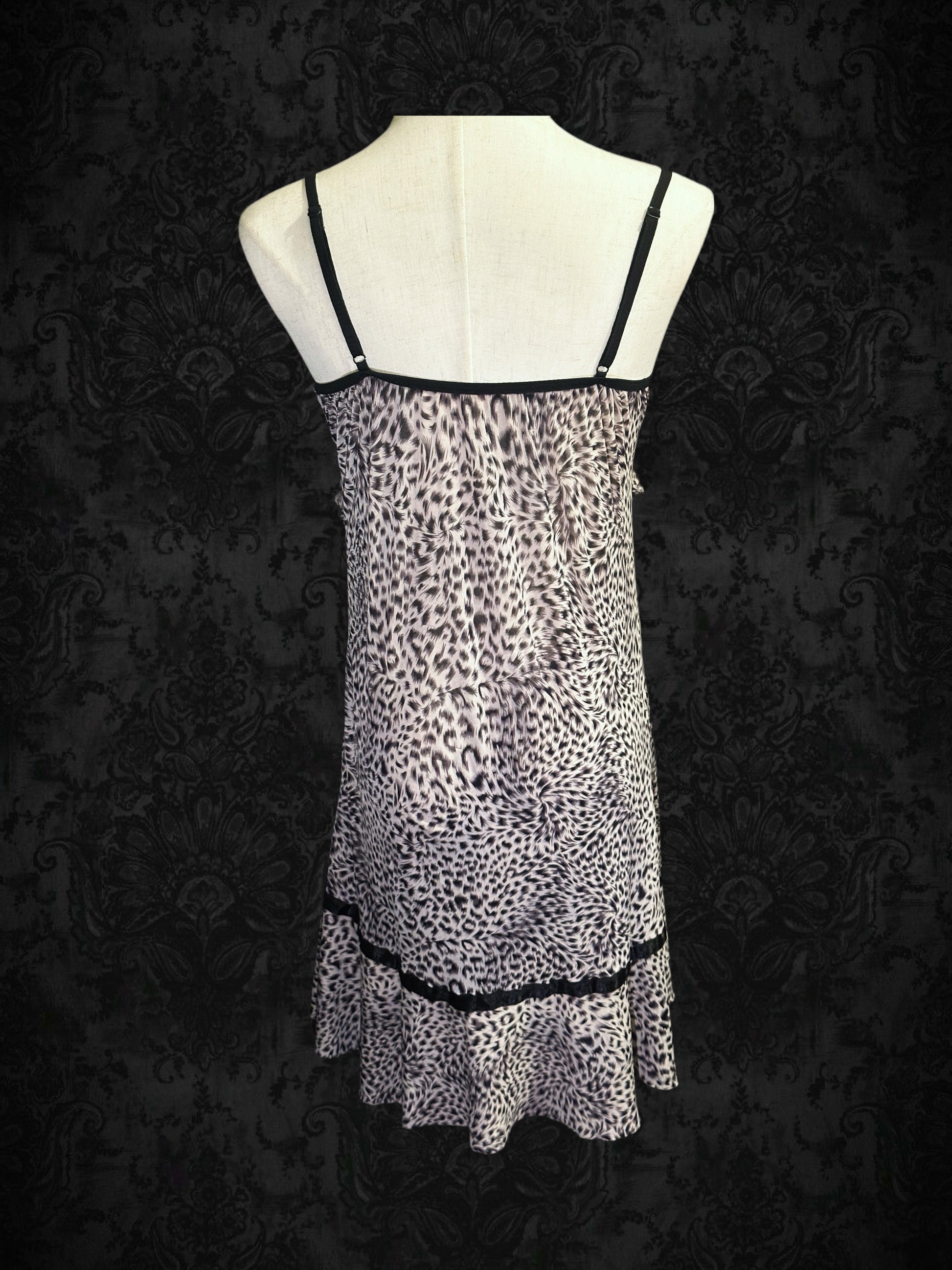 Leopard print slip dress