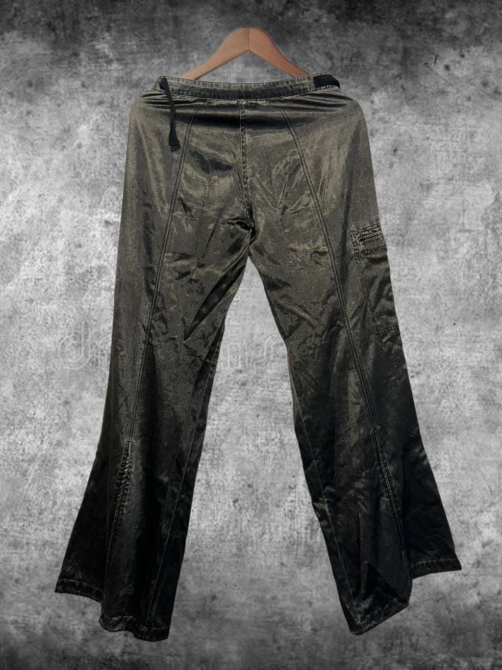 Industrial Black Multi‑Zip Cargo Pants