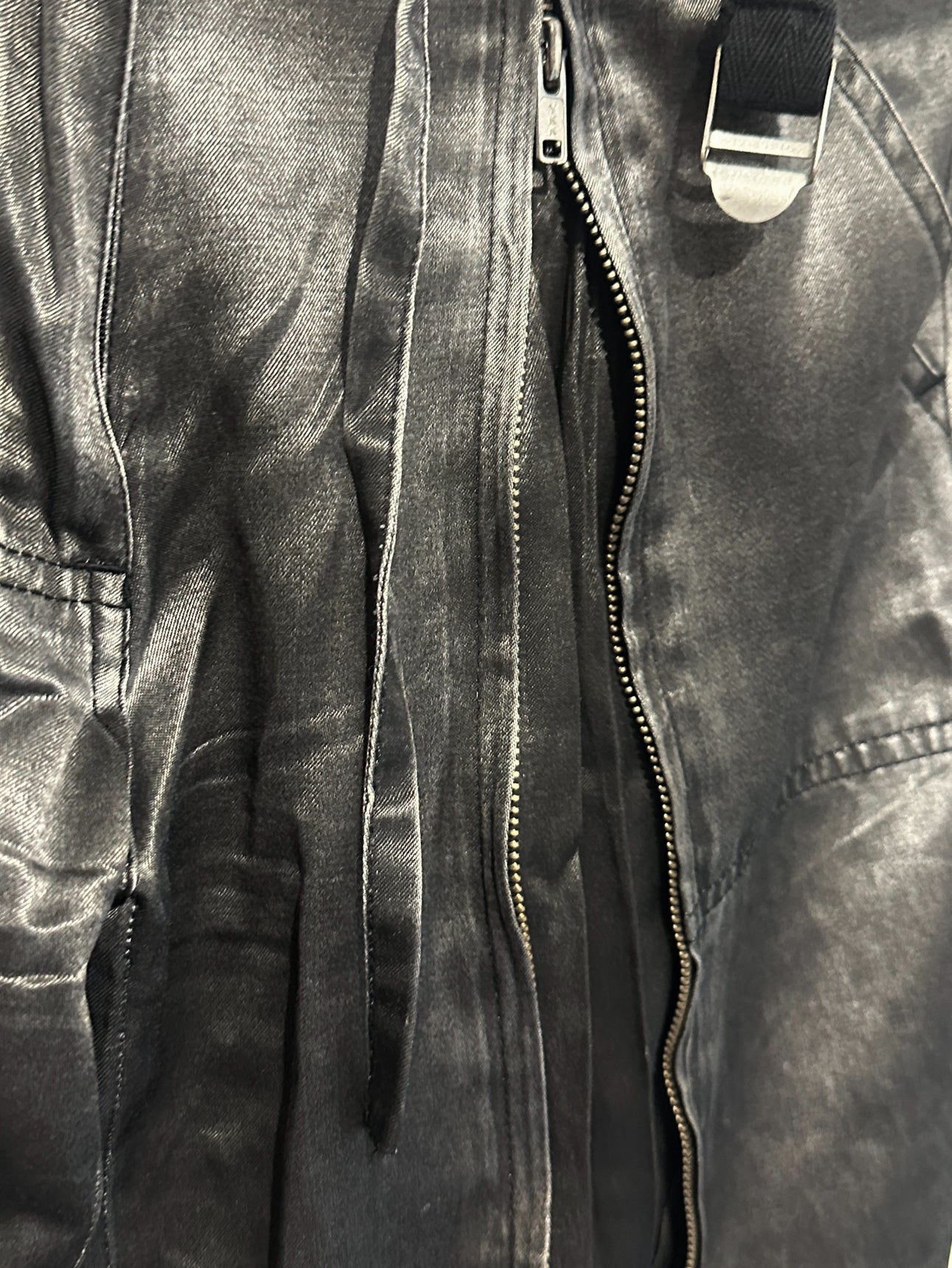 Industrial Black Multi‑Zip Cargo Pants