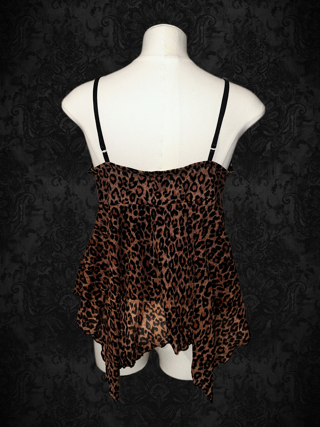 Vintage Leopard Print Lace Cami Top