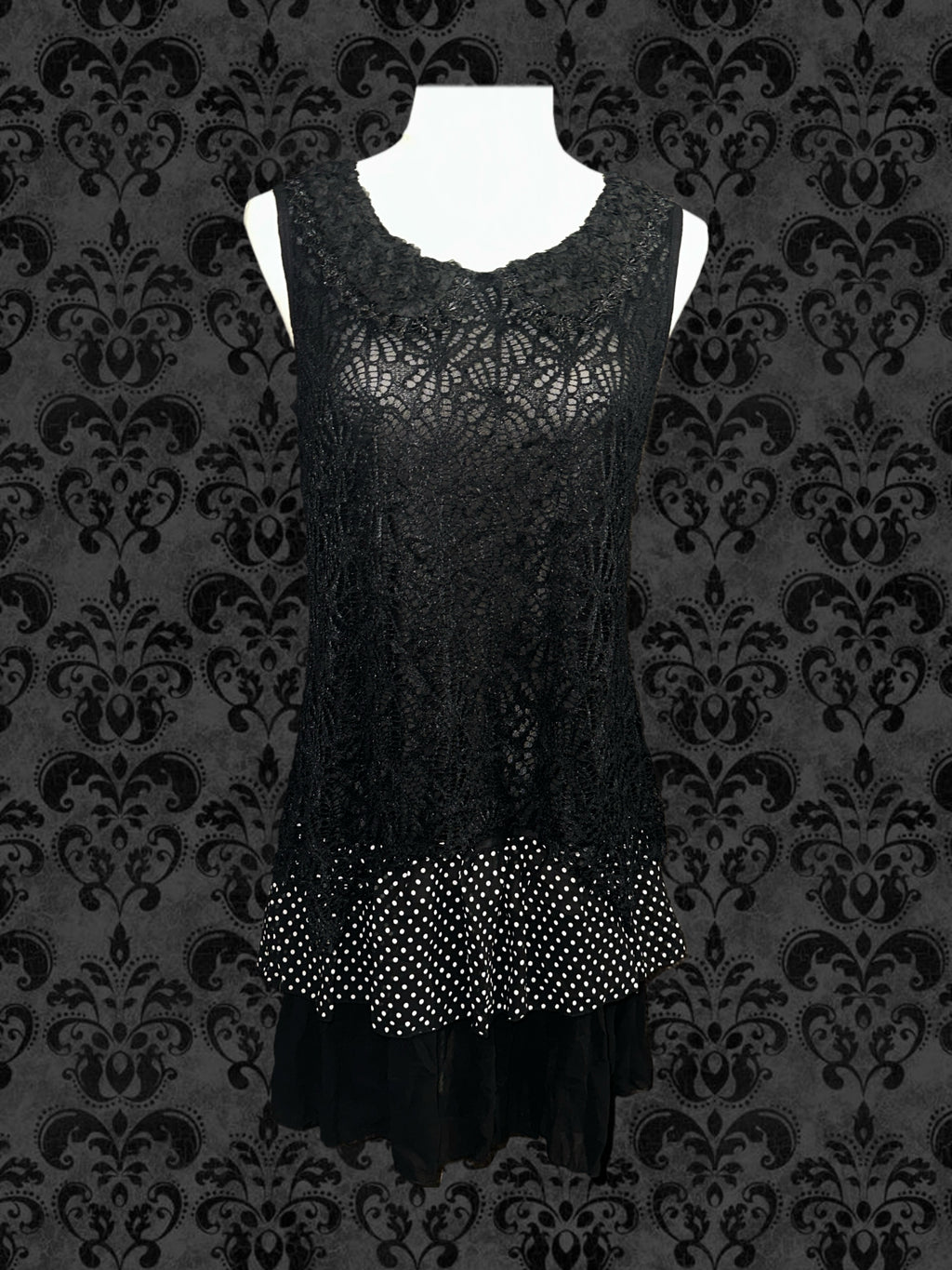 Midnight Lace Shift Dress