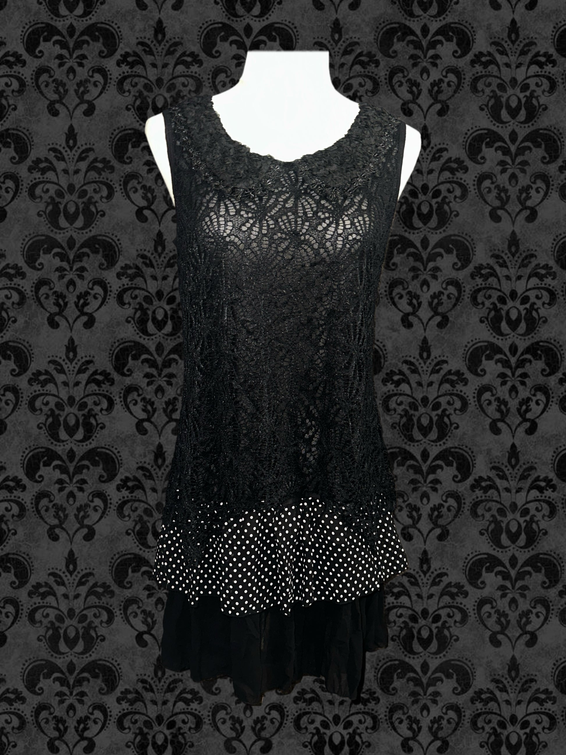 Midnight Lace Shift Dress