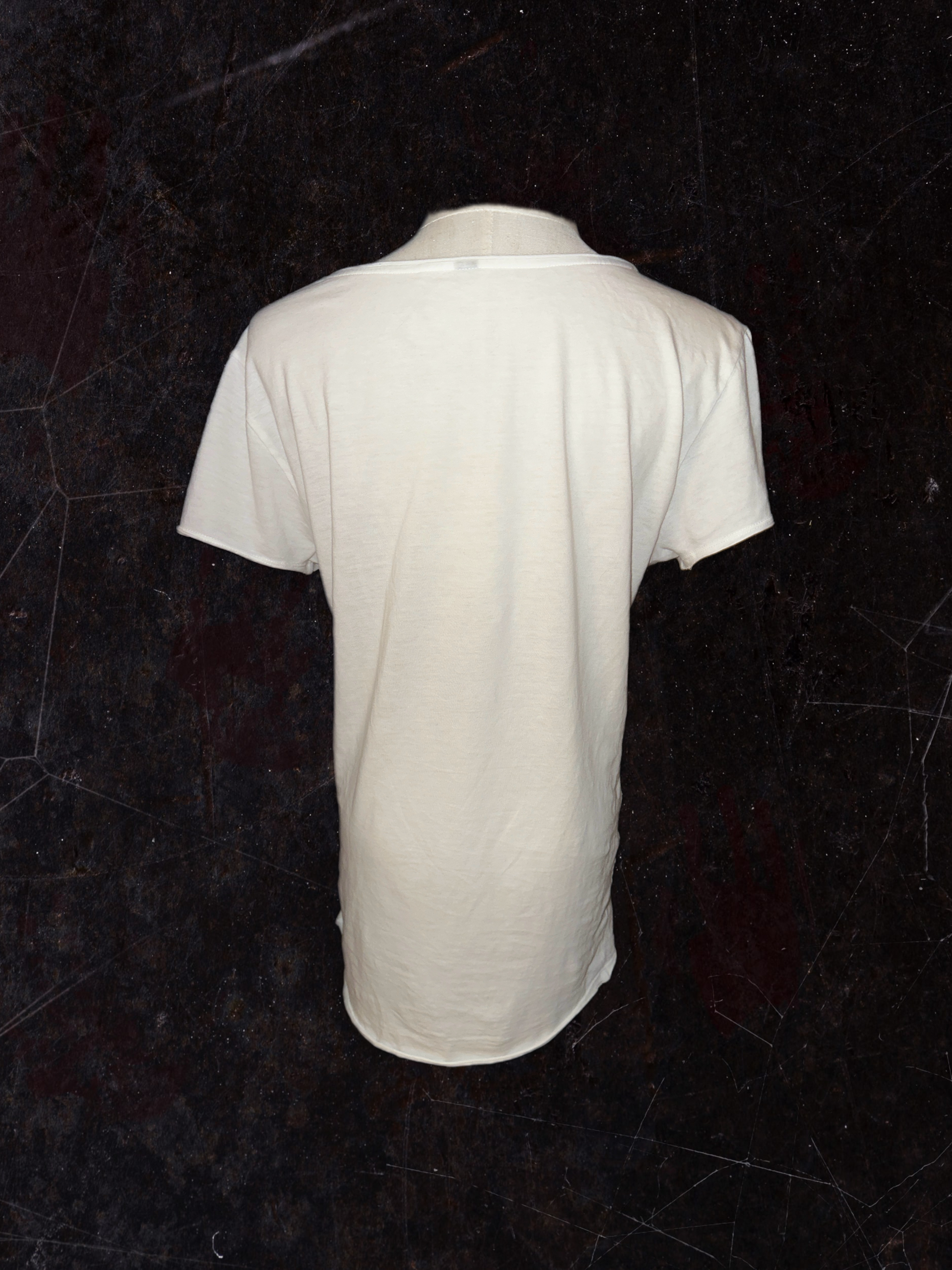 White Skull Print Punk T-Shirt